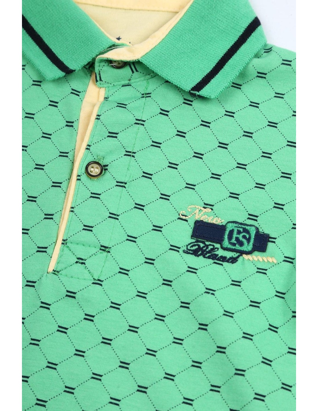 Green and yellow children\'s polo shirt NDZ7316 - Online store - Boutique